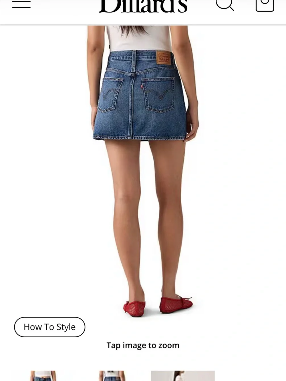 Levi’s  Icon Denim Button-Front Mini Skirt - Light Blue Wash 28